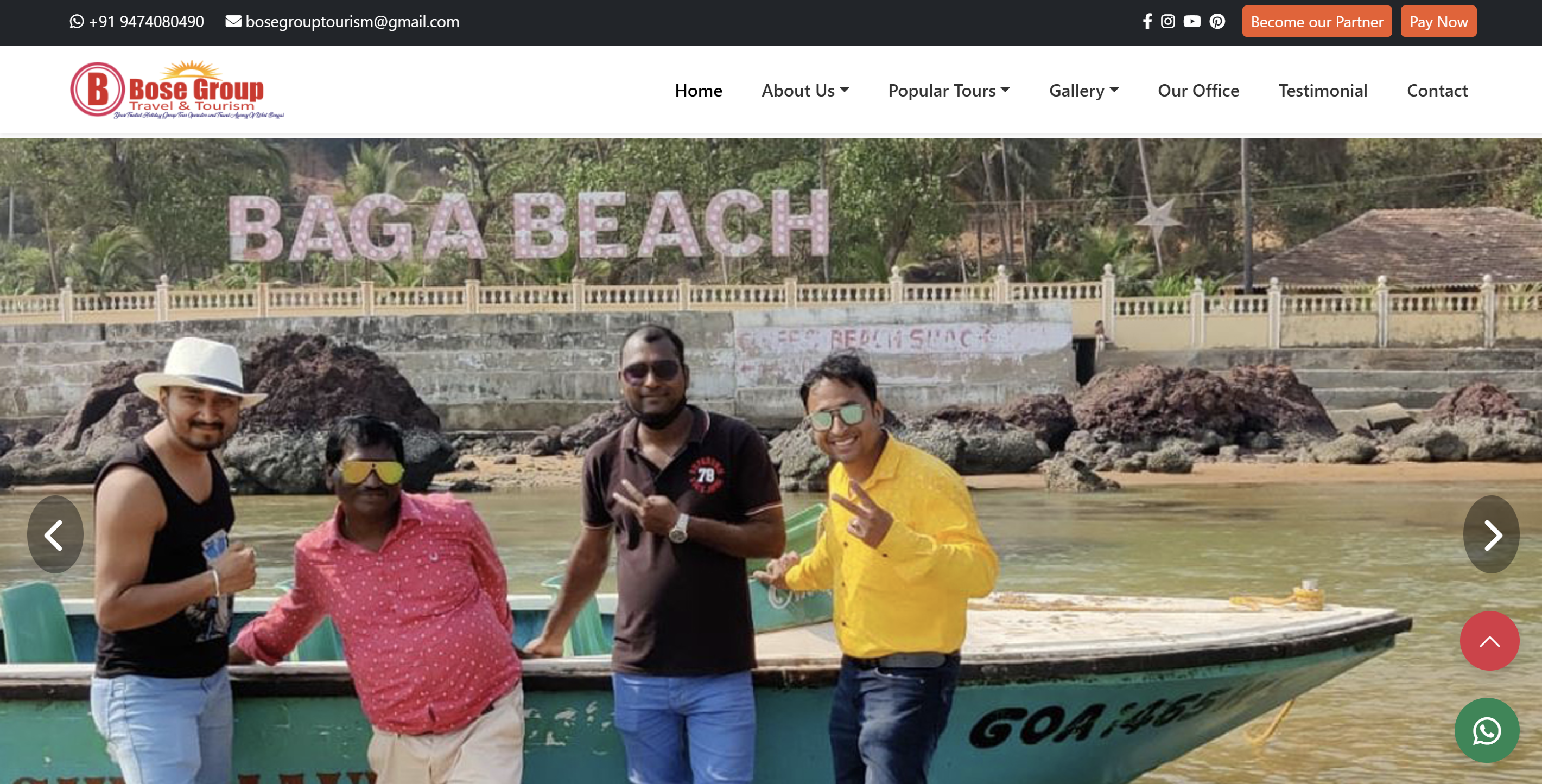 Bose Group Tourism Website